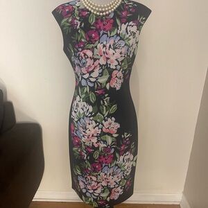 Vince Camuto Floral Print Sleeveless Dress